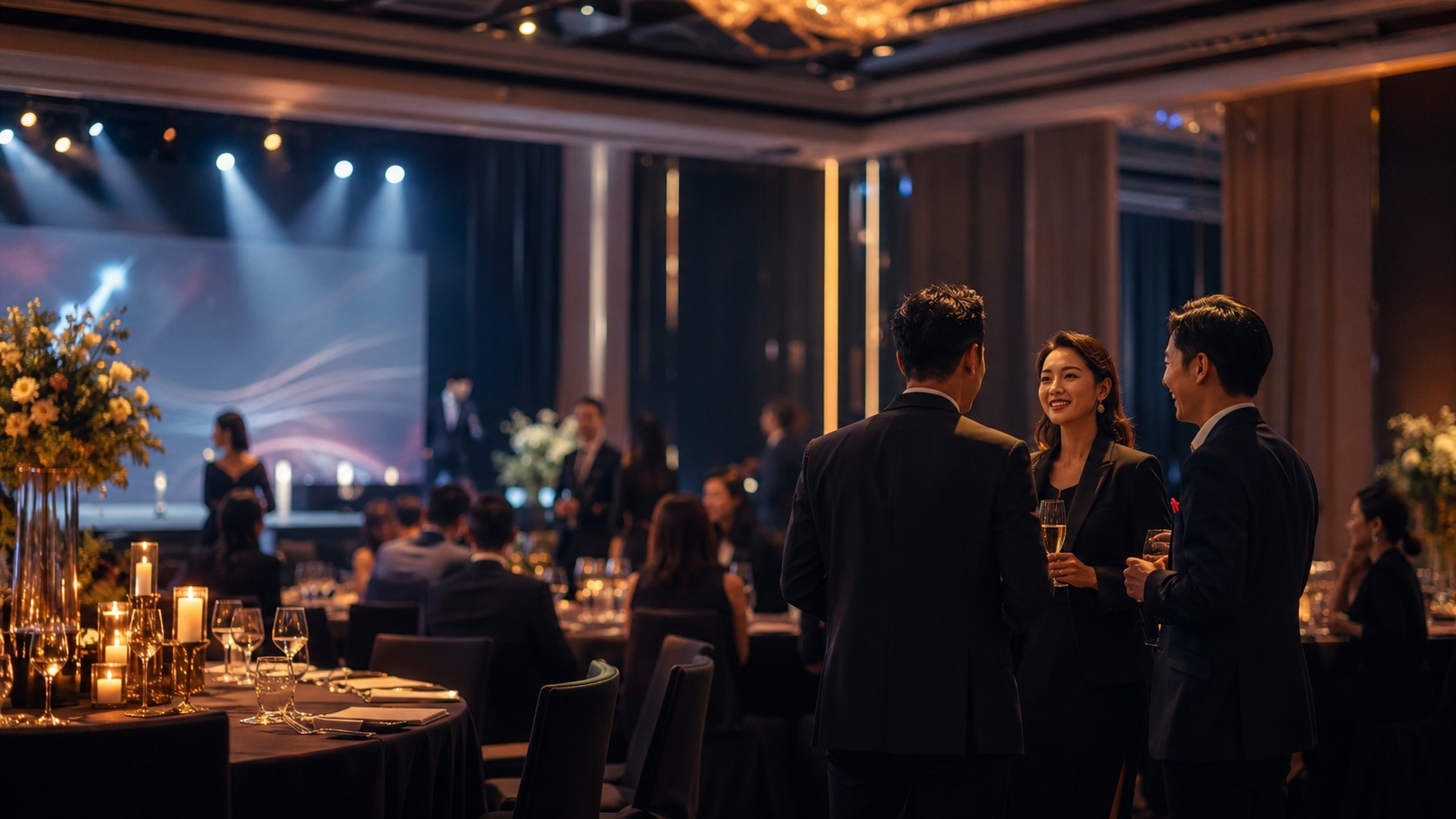 Evento empresarial de fin de año como ejemplo real de Amor en Páginas